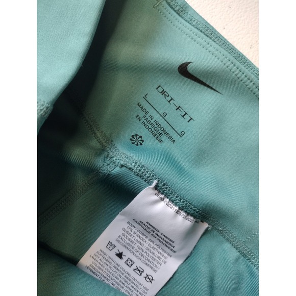Nike Kids Girls Dri-FIT Teal Leggings Athletic Pants Size‎ L - Picture 5 of 5
